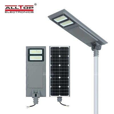 Alltop Factory Wholesale Intelligent Waterproof IP67 Outdoor 100 Watt All in One LED Solar Streetlight