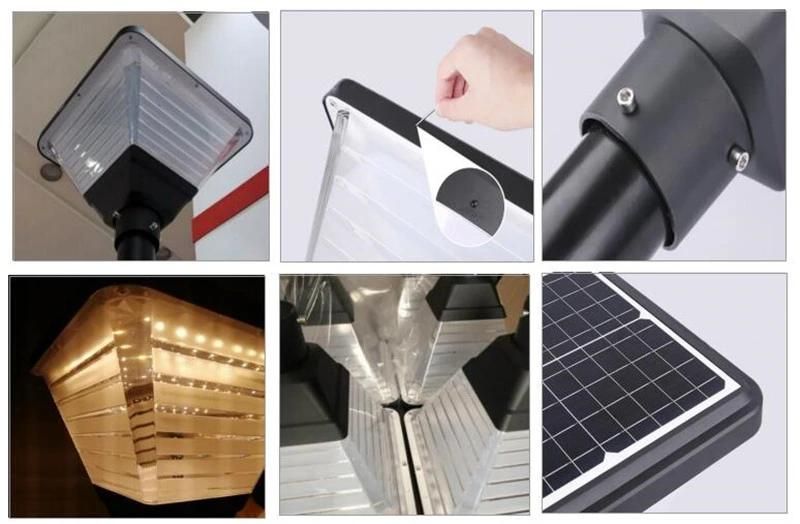 Stand Alone All in One Outdoor Front Courtyard Solar Driveway Pole Lights