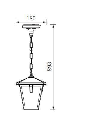 European Style Simple Garden Lamp, Aluminum Dia Casting Garden Hanging Lamp, TUV Certificated Waterproof Garden Light 2 Years Guarantee