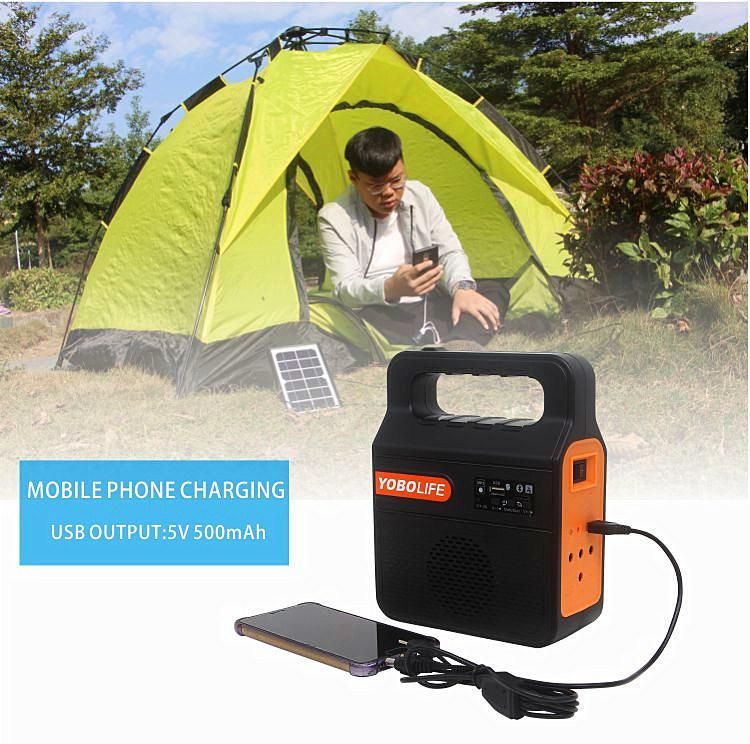 Bluetooth/FM Radio Function DC Portable Rechargeable Solar Light
