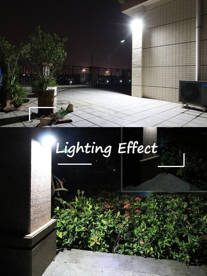 High Brightness 6000K White LED Lamp Gate Patio Solar Wall Light with Mono Solar Panel