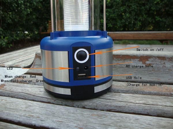 Solar Camping Lantern with Mobile Charger Solar Portable Lamp (803-LED)