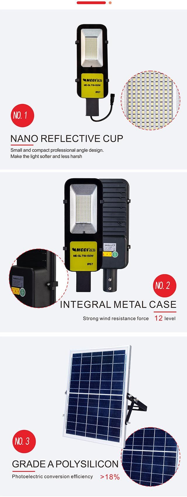 Bspro Industrial Lighting Outdoor IP65 150W LED Solar Street Light