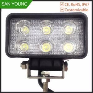 Promotion 18W LED Work Light Mining Working Square Lamp LED Work Light for Truck Lights Rectangle Work Driving Light