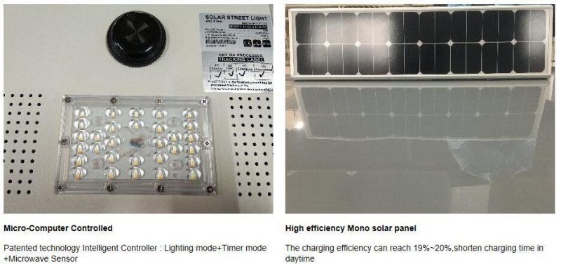 40W 3600-4000lm Energy Saving High Brightness Aio LED Solar Street Light