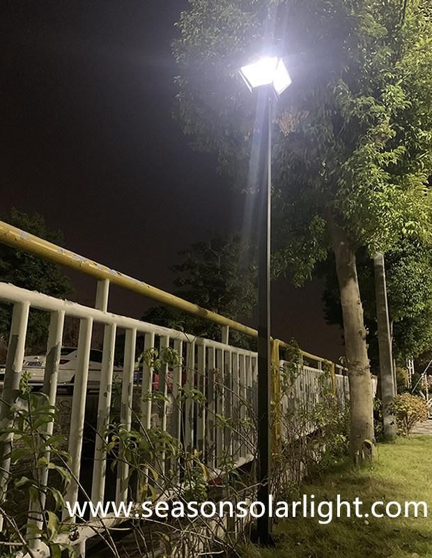 Remote Control 3m Pole Lighting Outdoor Yard 12W Solar Garden Light with Warm+White LED Light