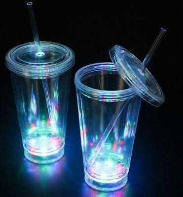 LED Light up Cup with Straw