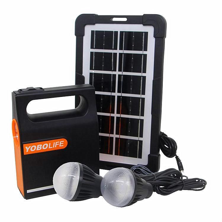 6V Solar Lighting System with High Bright Flashlight