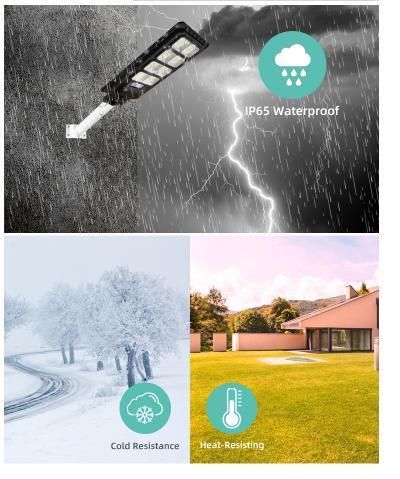 Outdoor Waterproof Wireless Remote Control IP66 Garden Solar Street Light