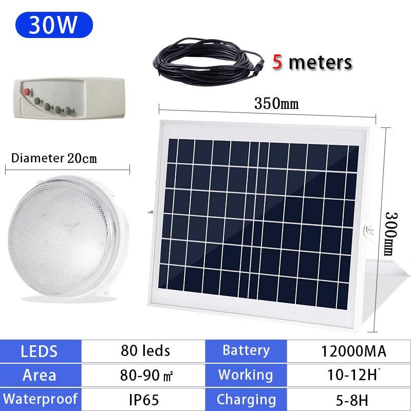 LED Solar Ceiling Light with Remote Control