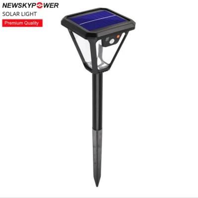 Outdoor IP65 Waterproof Lawn Wall Decorative Landscape Lighting Solar Powered Garden Lights with Motion Sensor