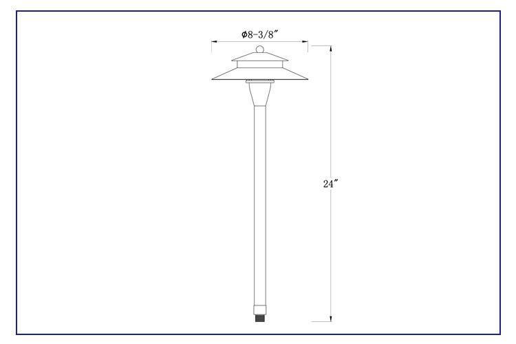 Latest Premium Die-Cast Brass Path Light Stand for G4 Garden Project