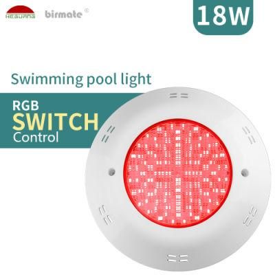 RGB Switch Control Underwater Pool Light LED 18W Above Ground Pool Light