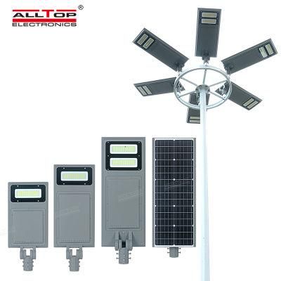 Alltop New IP65 Waterproof Adjustable SMD Highway 40 60 100 W Outdoor All in One LED Solar Panel Street Light