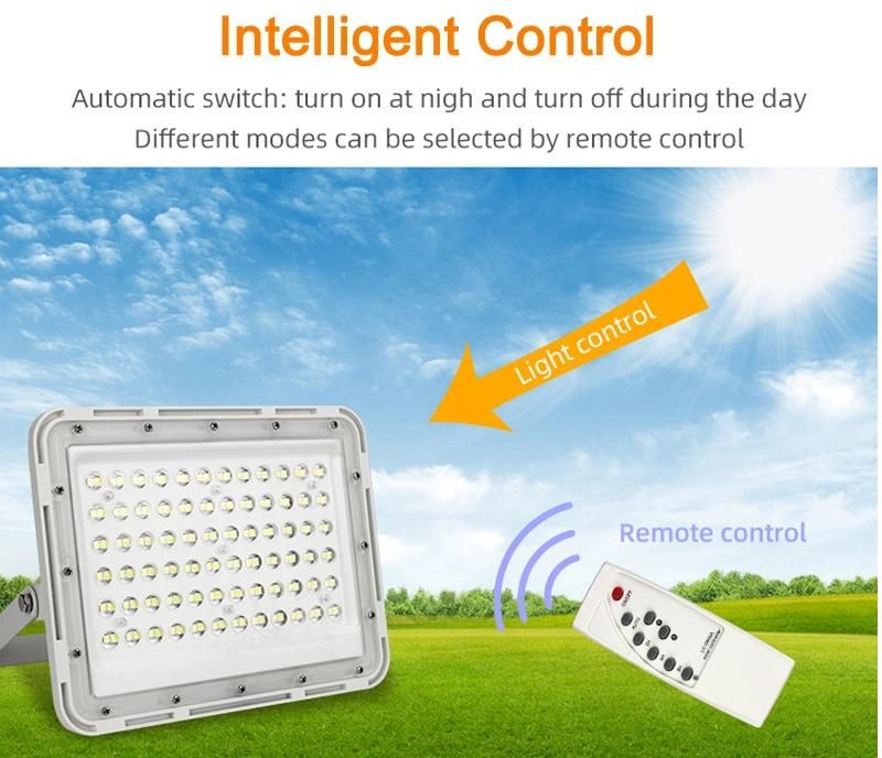 IP66 Remote Control Good Price Solar Floodlight Projector Reflector Aluminium LED Solar Flood Light