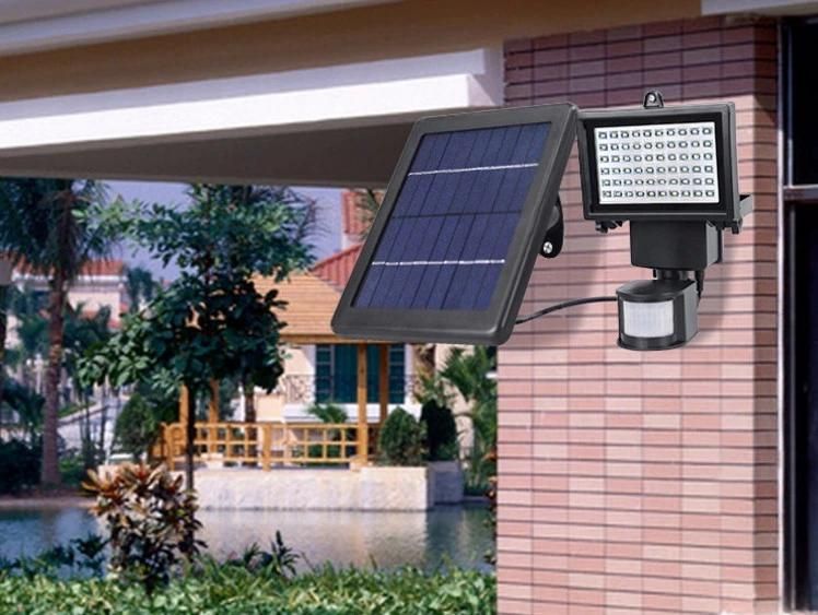 Motion Sensor Walls Lamp Outdoor Exterior Wall Solar Powered LED Light