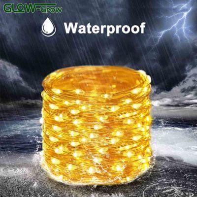 Waterproof LED Solar Fairy String Light for Christmas Party Wedding Decortaion with 8 Modes