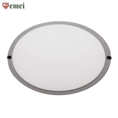IP65 Moisture-Proof Lamp 12W Outdoor Bulkhead Waterproof LED Light Energy Saving Lamp Round Grey with CE RoHS Certificate