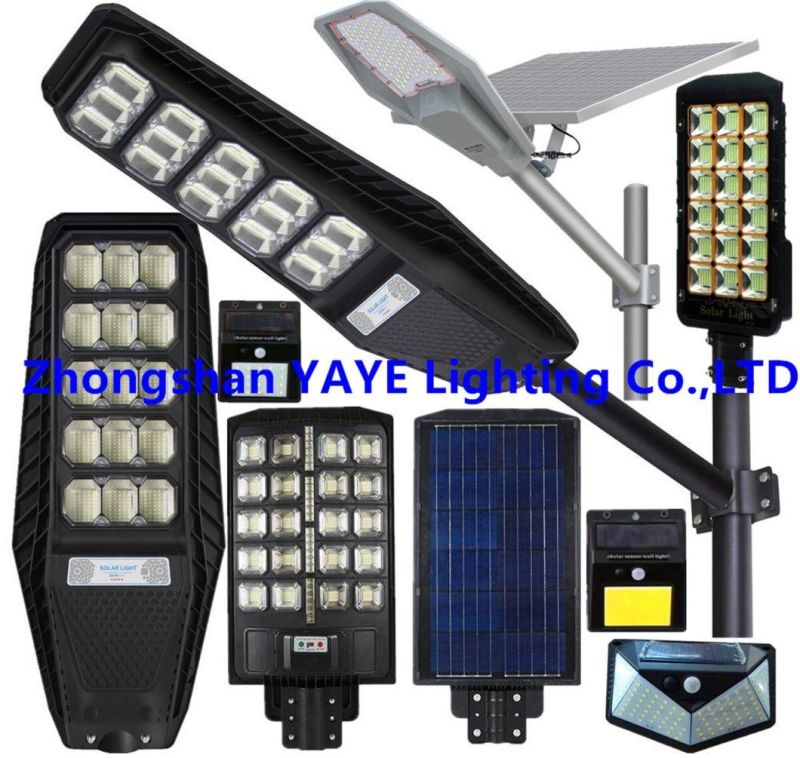 Yaye Hot Sell COB 100W/150W/200W IP66 All in One Solar LED Street Lamp / Solar Garden Lamp with Remote Controller/Radar Sensor/ 1000PCS Stock/3 Years Warranty