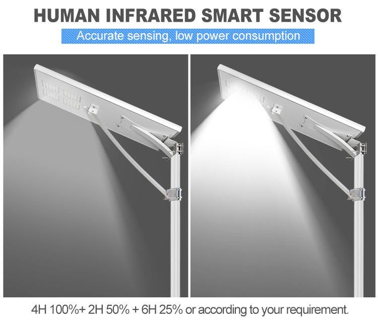 High Brightness 3030 LED Chips 80W Solar Powered Street Light