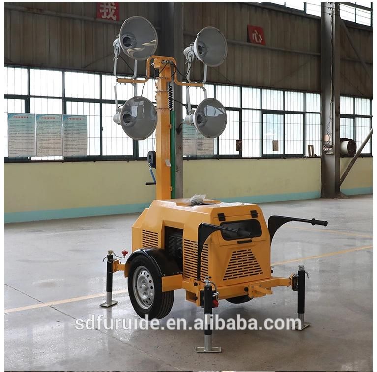 Trailer Mounted Mobile Diesel Lighting Towers Portable Tower Lights with Generator Fzmtc-1000b