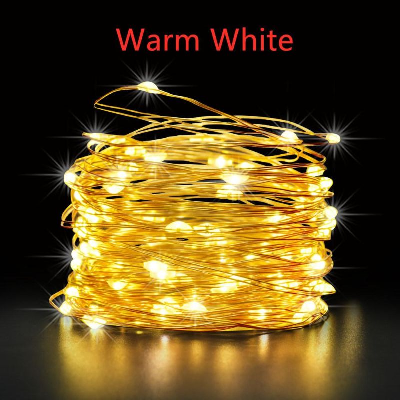 IR Dimmable 11m/21m/31m/51m LED Outdoor Solar String Lights for Fairy Holiday Christmas Party Garland Lighting Valentine′s Day