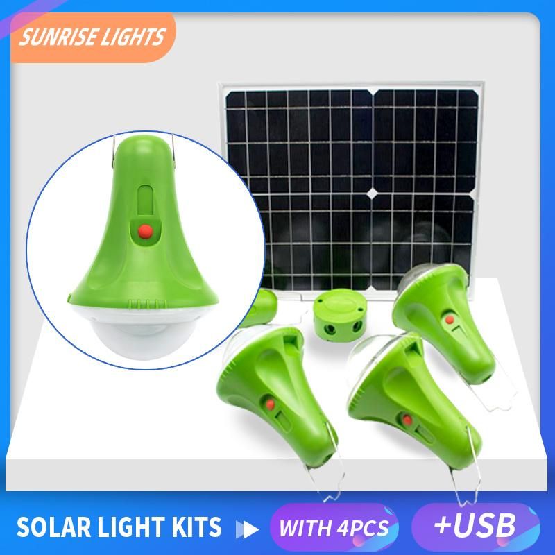 Solar Power Home DC System with LiFePO4 Battery 2 Years Warranty Can Run Light up 4 Rooms