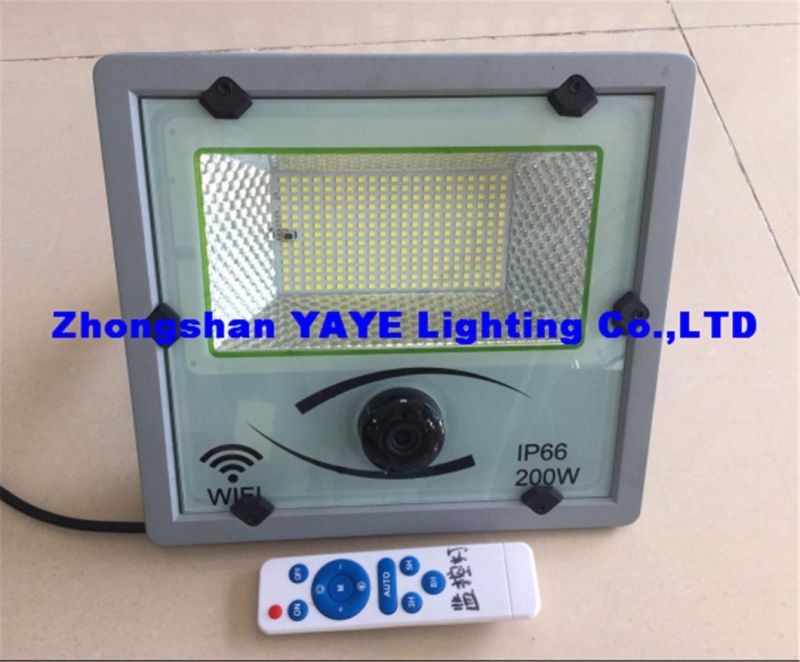 Yaye 2021 Hot Sell 200W/400W Solar LED Flood Light with Camera /Remote Controller/Solar Light with Camera