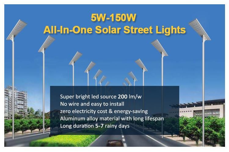 110lm/W Brightness LED 120W Outdoor Lighting Solar Powered Street Light