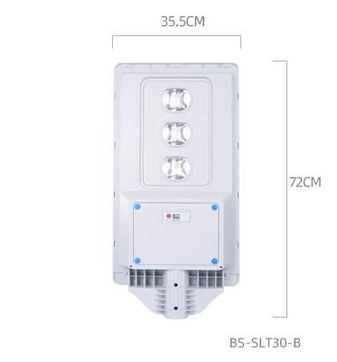 Bspro LED Solar Street Light Outdoor High Lumen All in One Integrated Auto-Cleaning LED Solar Street Light