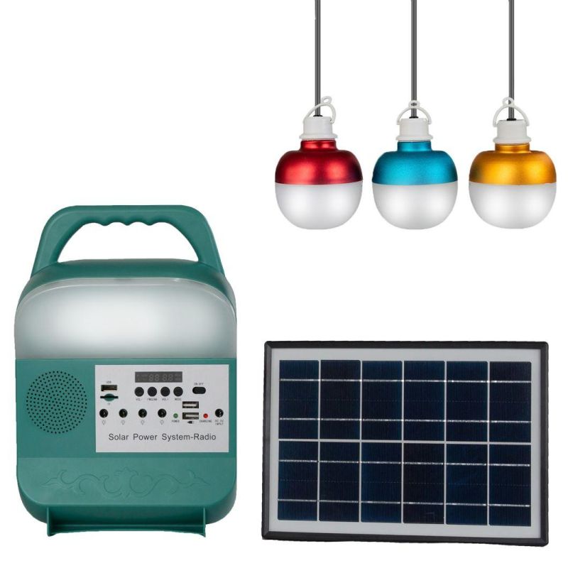 Global Sunrise Portable Solar Light Kits with 3PCS 8000mAh LED Lamps Solar Generator Sre-685