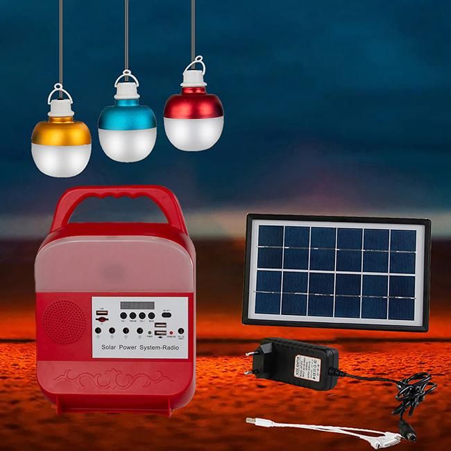 Sre-683 Solar Portable Kit with Radio Bluetooth Lighting Function