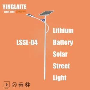 High Lumens Bridgelux 8m Pole 60W Lithium Battery Solar LED Street Light