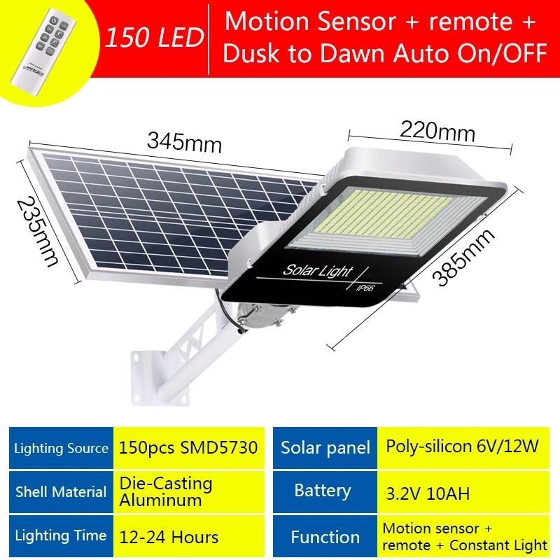 2020 Outdoor Remote Control Sensor Solar LED Street Lights