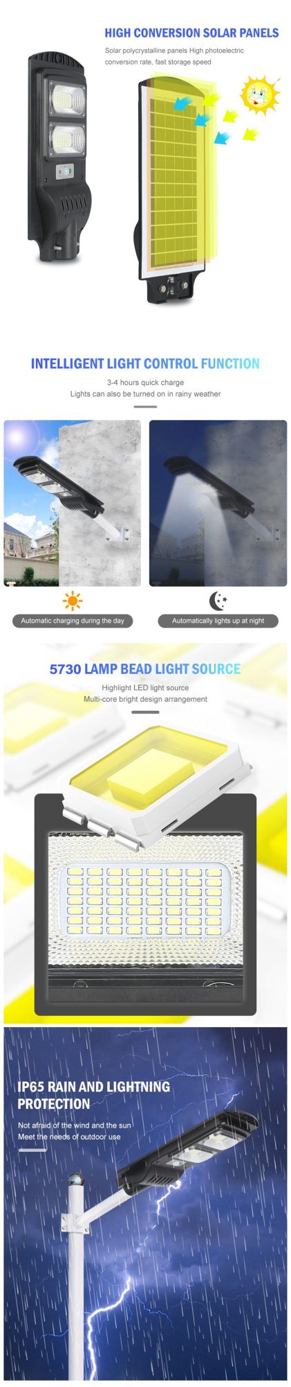 Competitive Price High Quality Long Warranty Integrated Solar Street Light 60W 90W 120W All in One Solar Street Light