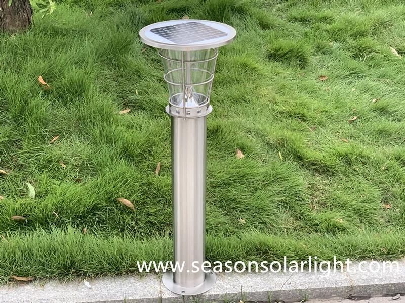 Bright 304 Stainless Steel Garden LED Lighting Outdoor Bollard Solar Lighting LED Lawn Light