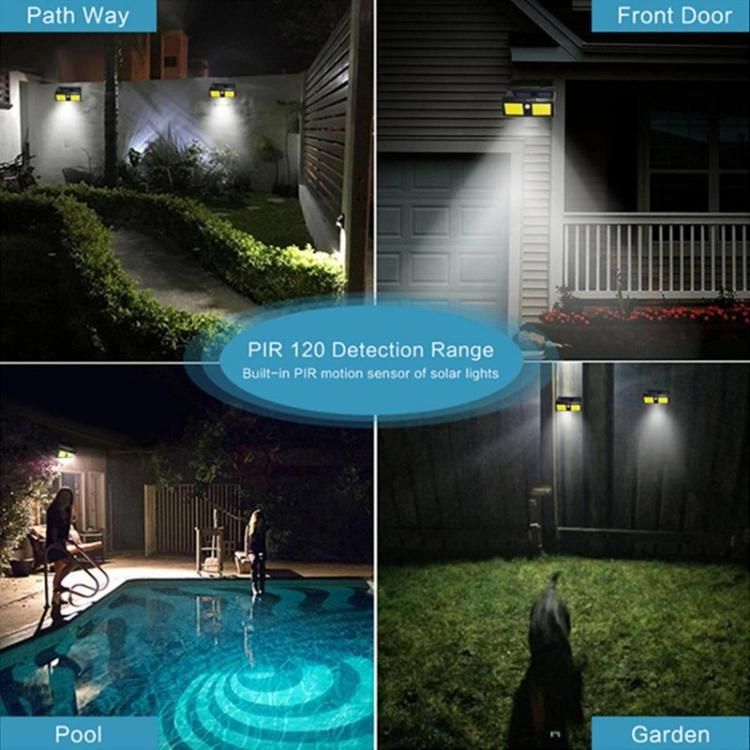 New Design Outdoor Wall Lamp COB LED PIR Motion Sensor Garden Wall Solar Light