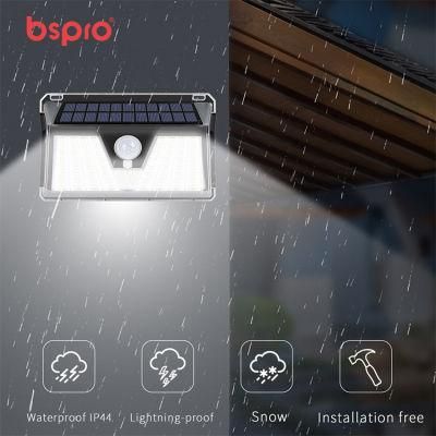 Bspro Modern IP65 Battery Decoration Lights Outdoor Exterior Solar Wall Light