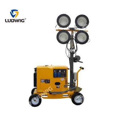 Portable Mobile Light Tower with Diesel Generator 4*300W LED