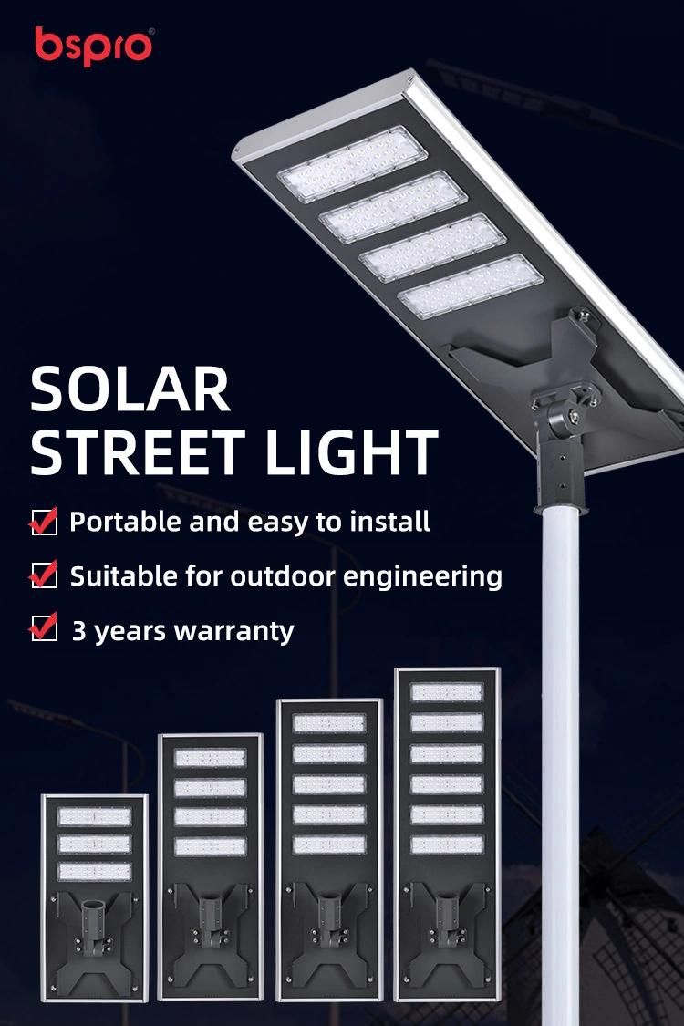 Bspro Manufactures UFO Panel All in One Integrated Lights Outside High Power Cell Road Lamp LED Solar Street Light