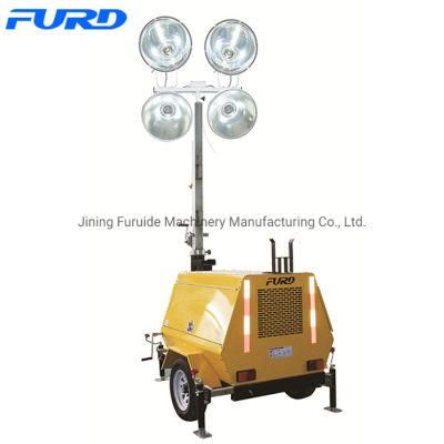 Outdoor Night Lighting Mobile Generator Powered Mobile Light Tower