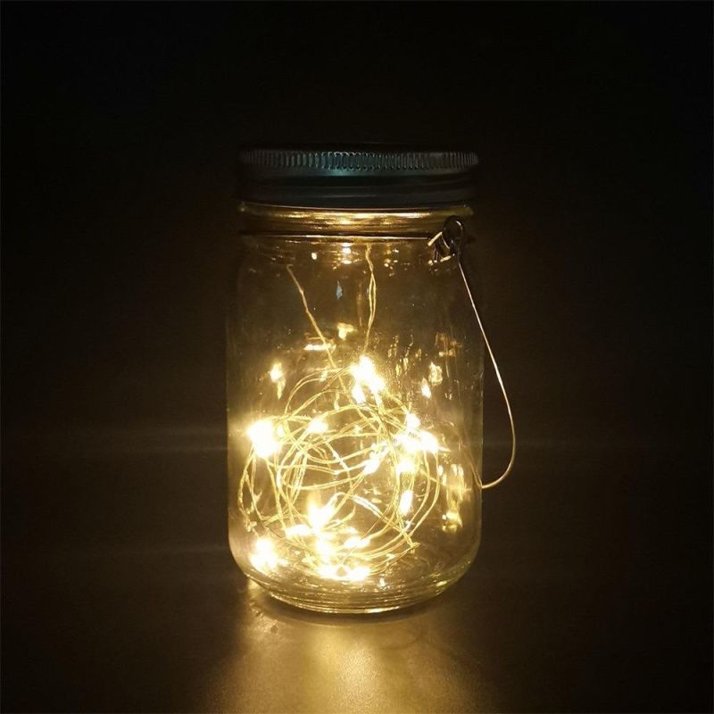 Fairy Tale Retro Christmas Simulation Star Firefly LED Copper Wire Fairy Light String Solar