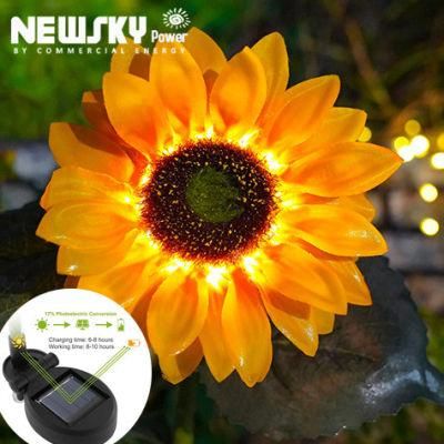 Super Bright Artificial LED Outdoor Garden Backyard Decorative Solar Flower Lamp with CE RoHS Approved