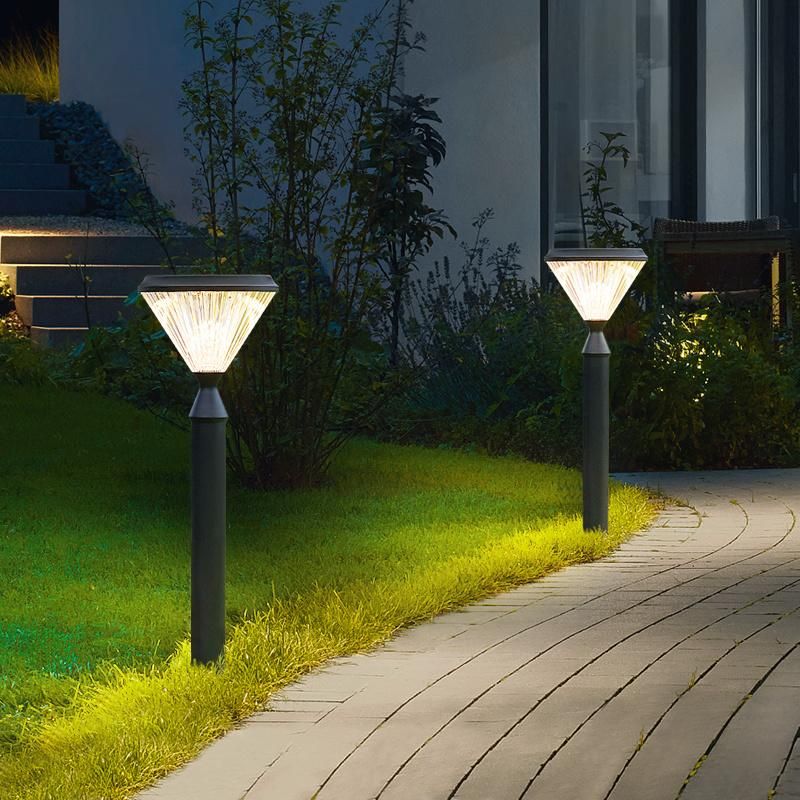New Upgraded Lamp Solar Panel LED Exterior Lawn and Garden Outdoor Lights LED Solar Bollard Lamp Waterproof Lawn Light