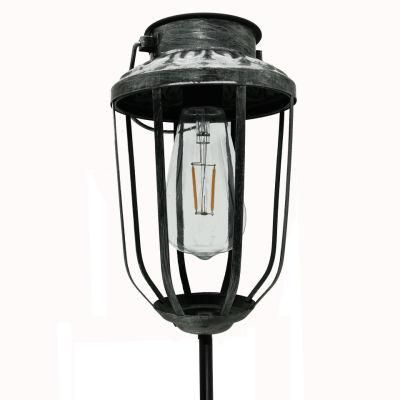 LED Wrought Iron Ground Plug Solar Garden Lamp Camping Light