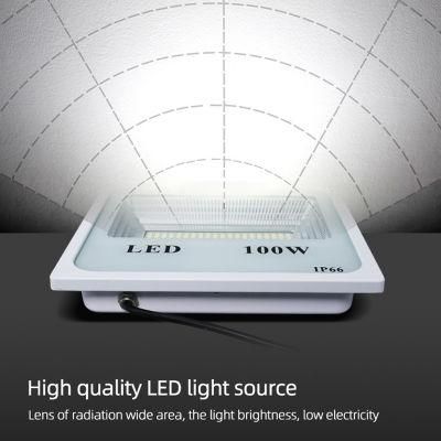 Manufacturer Factory Promotion Energy Saving Rechargeable Solar Powered Floodlight 50W 100W 200W 300W 400W 500W LED Flood Light