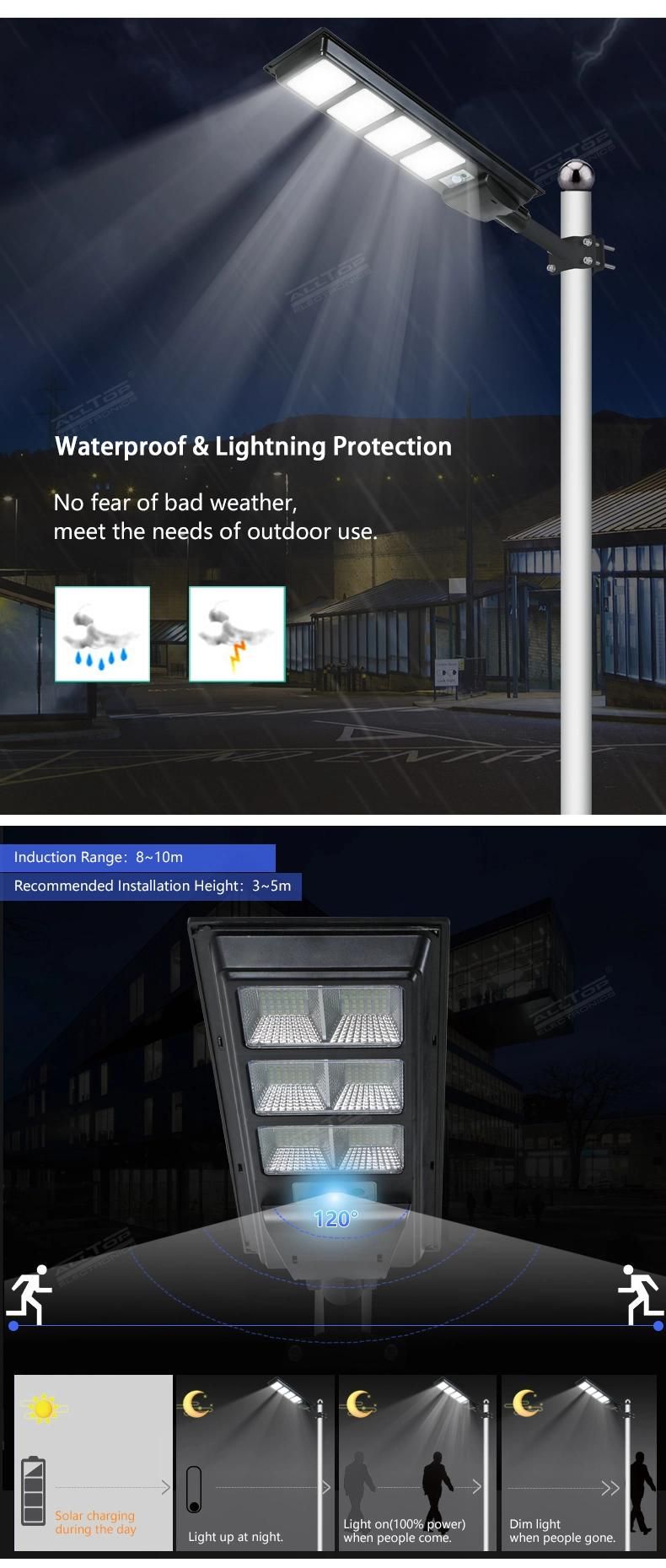 Alltop New Design Aluminum Outdoor IP65 Waterproof All in One LED Solar Street Light