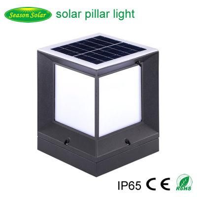 Water-Proof IP65 Smart LED Solar Outdoor Light Aluminum Garden Gate Light with Warm+White LED Light