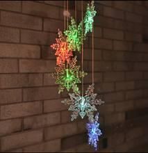 Solar Wind Chime Light with Colour Changing Glass Ball Garden