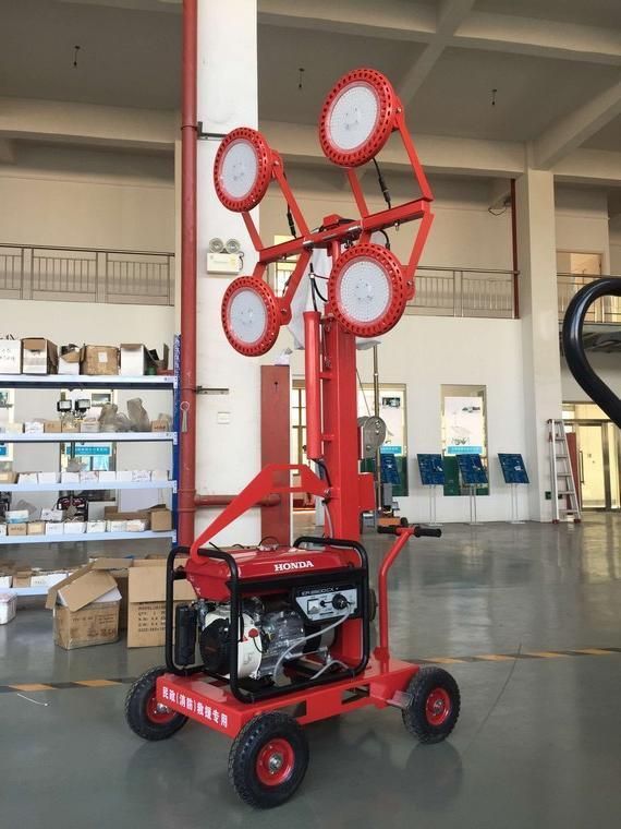 Portable High-Power Outdoor Lighting for a Long Time Construction Generator Light Tower